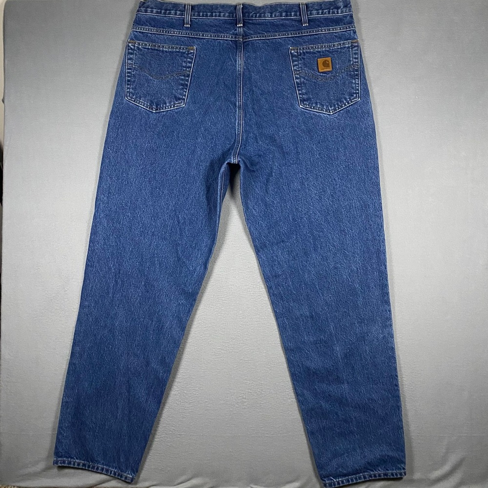 Carhartt B17 DST Relaxed Fit Jeans Mens 42x34 Dark Stone Wash Denim Workwear
